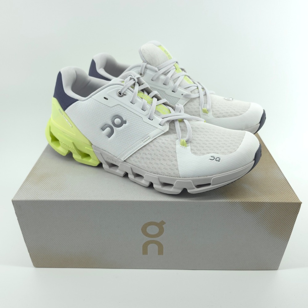 On Running Mens Cloudflyer 4 Mesh White Hay Size 11 Stability Running Shoes